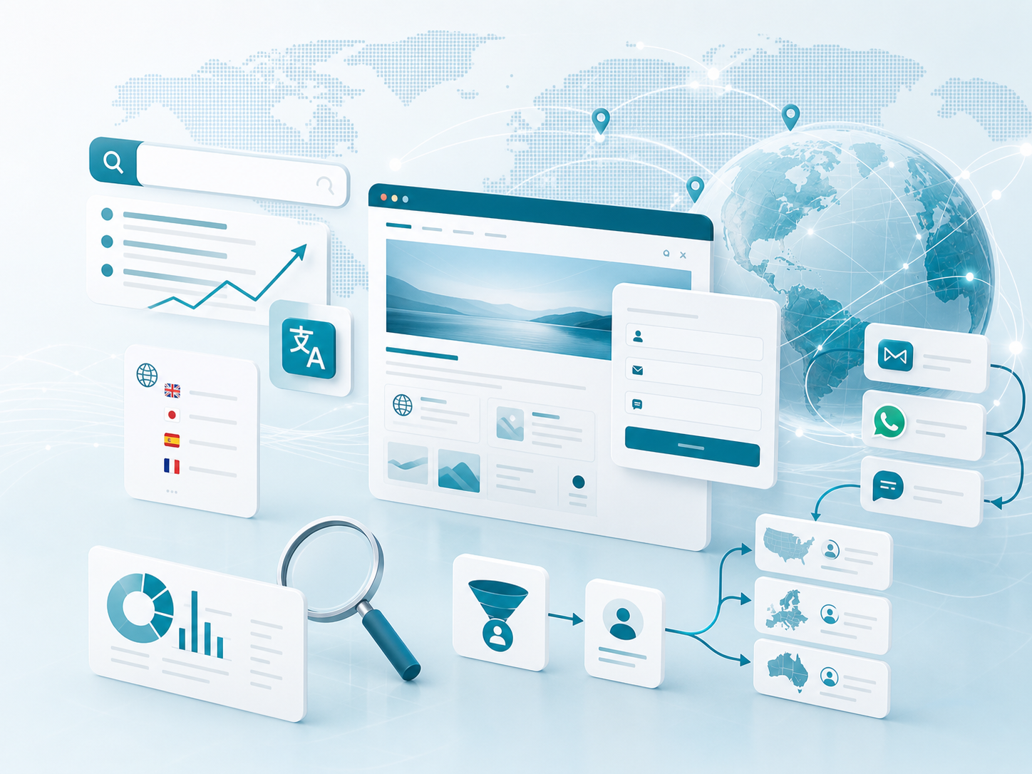 Overseas marketing and independent website system